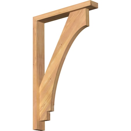 Imperial Block Smooth Bracket W/ Offset Brace, Western Red Cedar, 3 1/2W X 22D X 34H